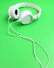 Image showing Headset on green background 