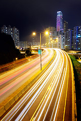 Image showing Highway at night 