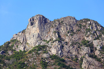 Image showing Lion rock mountain in Hong Kong