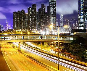 Image showing Residential building with highway 