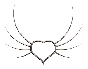 Image showing metal wings heart