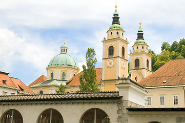 Image showing Ljubljana Cathedral St. Nicholas Church Slovenia Europe in old t