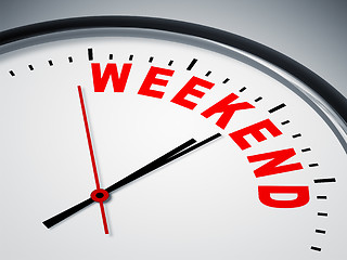 Image showing Weekend Clock