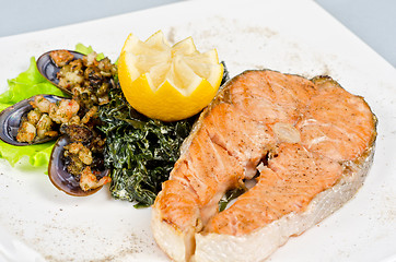 Image showing salmon steak