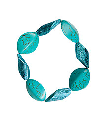 Image showing Bracelet made of plastic imitation turquoise