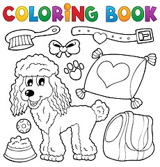 Image showing Coloring book dog theme 4