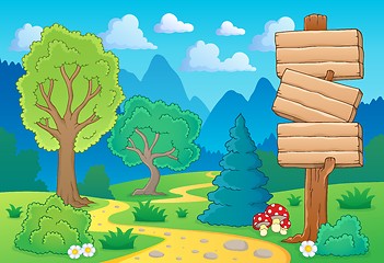 Image showing Tree theme landscape 2