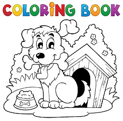 Image showing Coloring book dog theme 1