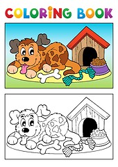 Image showing Coloring book dog theme 3