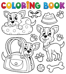 Image showing Coloring book dog theme 8