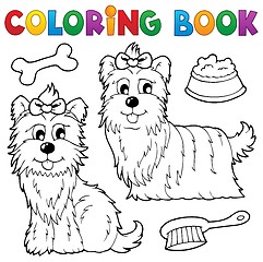 Image showing Coloring book dog theme 6