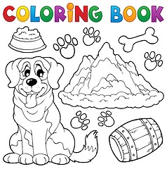 Image showing Coloring book dog theme 7