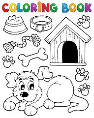 Image showing Coloring book dog theme 2