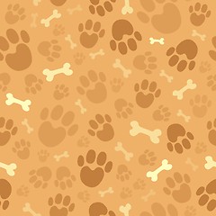 Image showing Dog theme seamless background 1