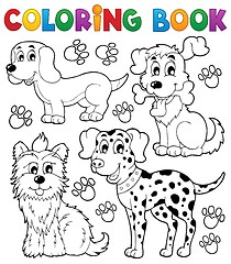 Image showing Coloring book dog theme 5