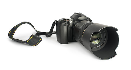 Image showing DSLR camera white isolated