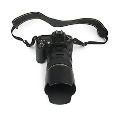 Image showing DSLR camera white isolated