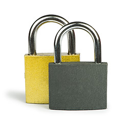 Image showing Yellow padlock isolated