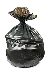 Image showing Black bag of rubbish