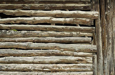 Image showing Old dark planks