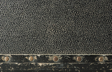 Image showing Rivets and leather parts from suitcase