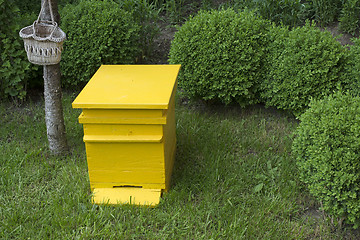 Image showing Yellow beehive