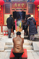 Image showing Chinese New Year celebrations and prayers (Year of the Pig).