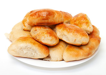 Image showing Heap baked patties on plate