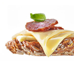 Image showing Sandwich with melted cheese