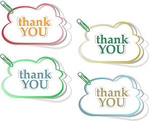 Image showing speech bubbles thank you