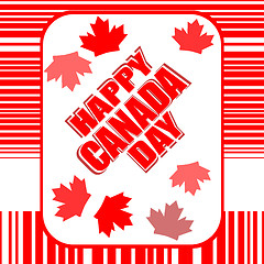 Image showing Happy Canada Day card