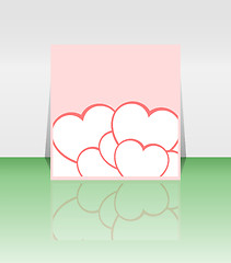 Image showing cute love heart invitation card