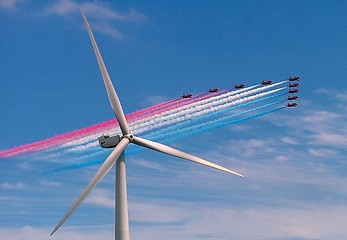 Image showing Red Arrows over Turbine3