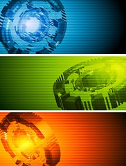 Image showing Abstract hi-tech vector banners