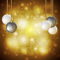 Image showing Golden Christmas background. Vector illustration