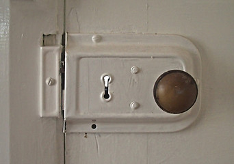 Image showing old brass door knob