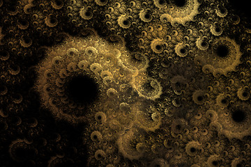 Image showing Spiraling golden fractal