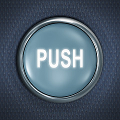 Image showing Push the button