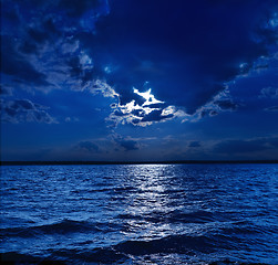 Image showing moonlight over water