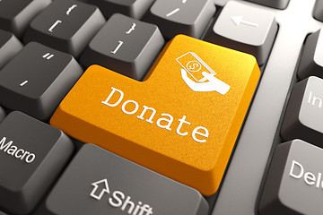 Image showing Keyboard with Donate Button.