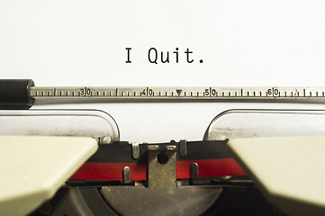 Image showing i quit message