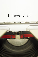 Image showing typewriter message