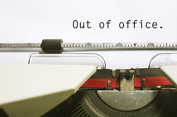 Image showing out of office