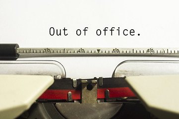 Image showing out of office