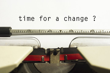 Image showing time for a change