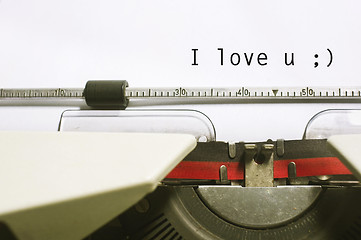 Image showing typewriter message