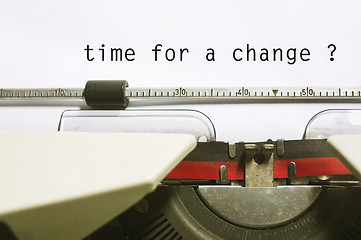 Image showing time for a change