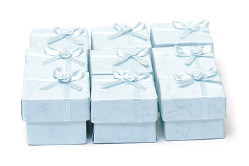 Image showing Cyan gift boxes