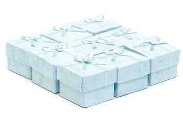 Image showing Cyan gift boxes