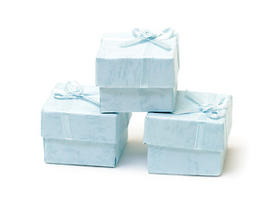 Image showing Cyan gift boxes